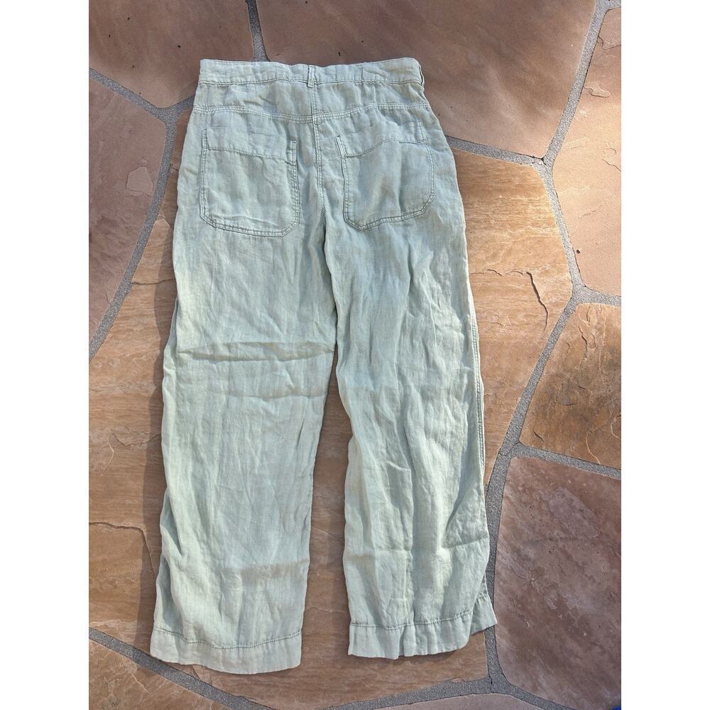 Zara Women’s Cargo Pants Green Lightweight Wide Leg Size Large - Picture 3 of 3